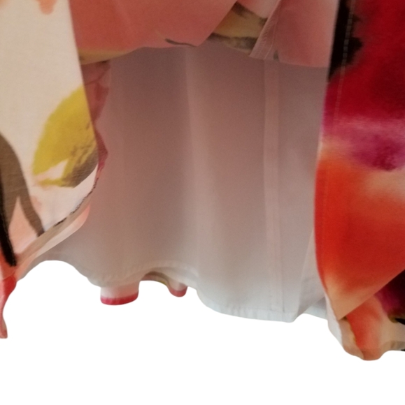 Worthington Pink Floral Watercolor A-Lined Pleated Skirt Sz 6 ~ Pre-Owned Spring - Picture 2 of 6